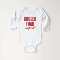 Cooler Than Cupid Baby Bodysuit, Cute Valentine Day Kids Outfit