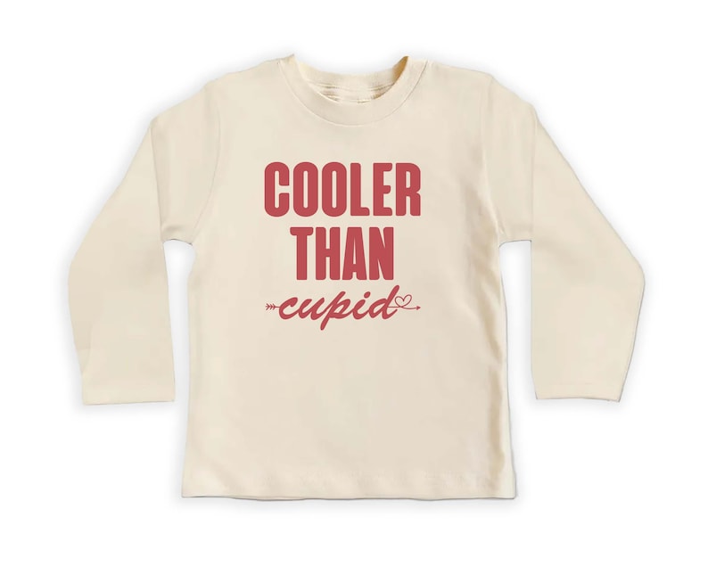 Cooler Than Cupid Baby Bodysuit, Cute Valentine Day Kids Outfit
