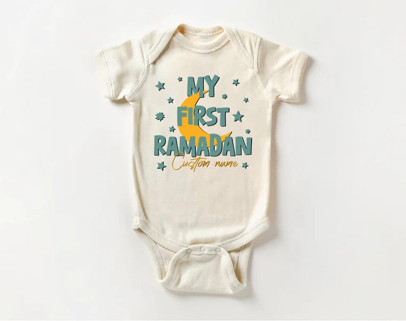 Custom First Ramadan Baby Sweatshirt, Muslim Baby Gift