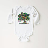 Mardi Gras Bead Tree Baby Sweatshirt, Mardi Gras Festival Gift