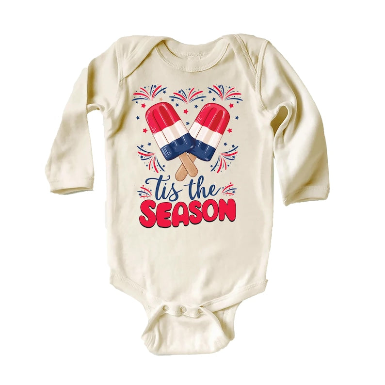 4th of July Baby Baby Shirt, Fireworks Ice Cream Baby Outfit