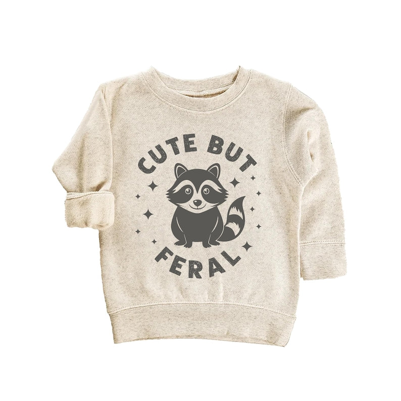 Cute But Feral Baby Shirt, Meme-Inspired Gift for Kids and Toddlers