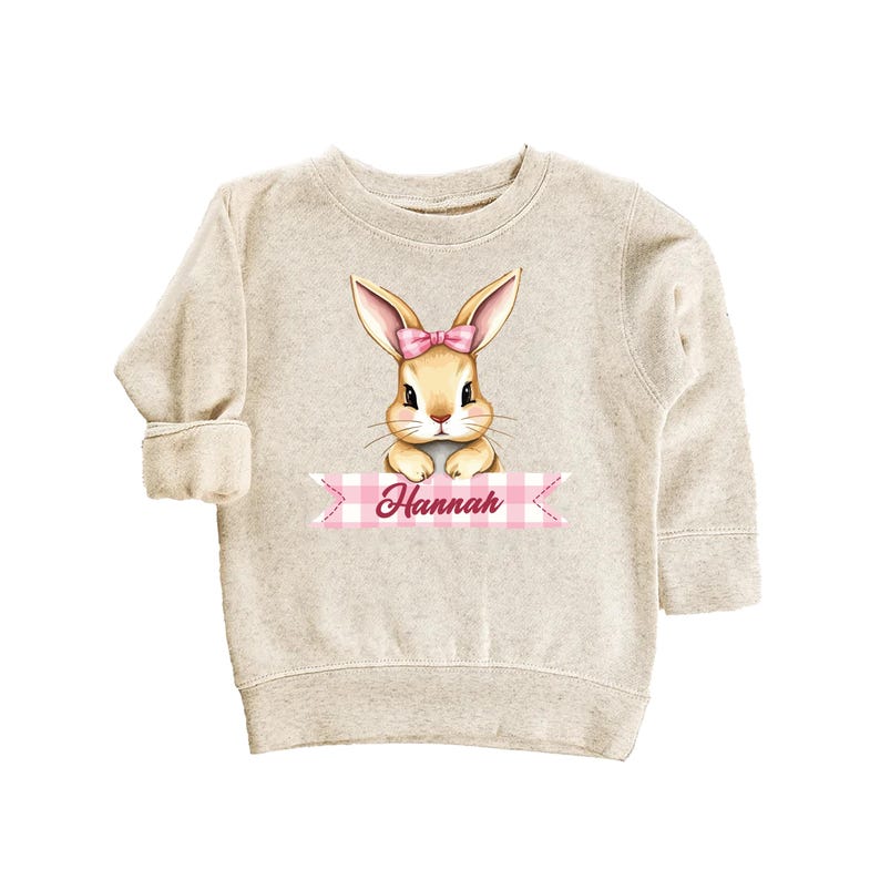 Personalized Easter Bunny Baby Sweatshirt, Adorable Bunny Pullover
