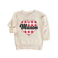 Heart Valentine's Day Baby Bodysuit, Custom Kids Valentine's Baby Pullover