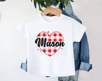 Heart Valentine's Day Baby Bodysuit, Custom Kids Valentine's Baby Pullover