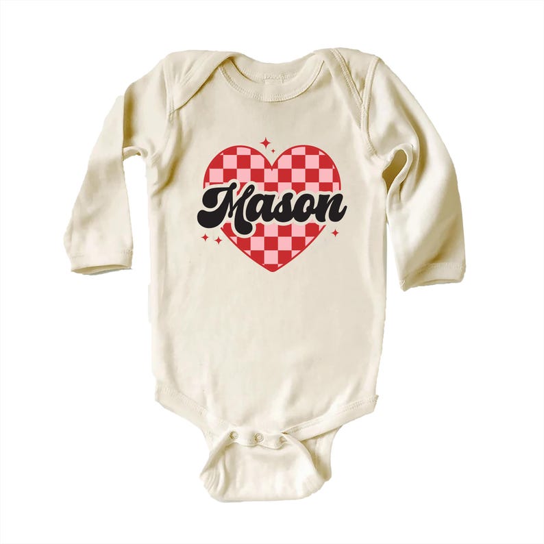 Heart Valentine's Day Baby Sweatshirt, Custom Kids Valentine's Baby Pullover