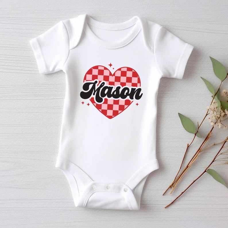 Heart Valentine's Day Baby Sweatshirt, Custom Kids Valentine's Baby Pullover