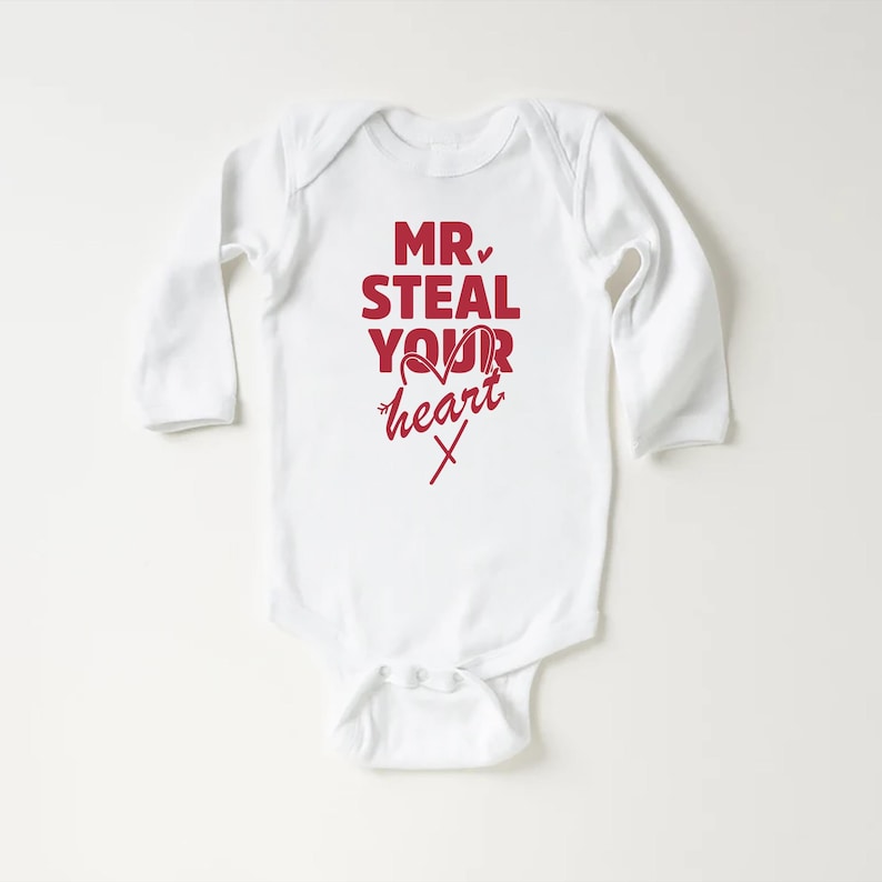 Mr. Steal Your Heart Baby Sweatshirt, Adorable Boy Valentine Pullover