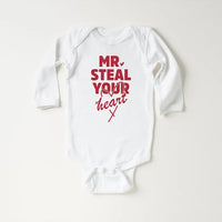 Mr. Steal Your Heart Baby Sweatshirt, Adorable Boy Valentine Pullover