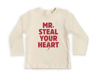 Mr. Steal Your Heart Baby Shirt, Adorable Boy Valentine Pullover