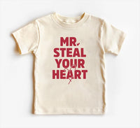 Mr. Steal Your Heart Baby Shirt, Adorable Boy Valentine Pullover