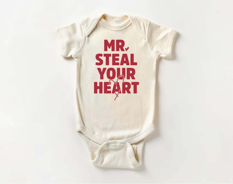 Mr. Steal Your Heart Baby Shirt, Adorable Boy Valentine Pullover