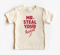 Mr. Steal Your Heart Baby Sweatshirt, Adorable Boy Valentine Pullover
