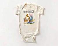 Eggs-Cavator Baby Shirt, Boys Easter Pullover