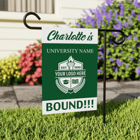 Personalized College Bound Garden Flag, Double Sided Custom University, College Logo, Class of 2024 Flag, School Graduation 2025 Yard Sign