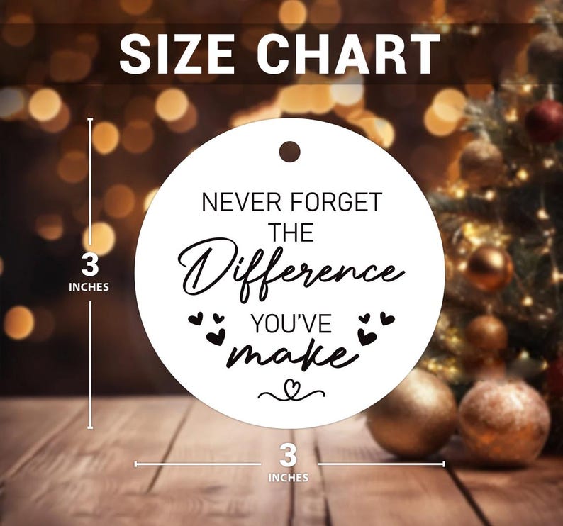 Never Forget the Difference You Make Ornament, Thank You Ceramic Keepsake