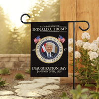 Trump Inauguration 2025 Garden Flag, 12x18 Inch Double Sided, JD Vance Lawn Flag, 45 47 President Donald Trump Flag, Trump Inauguration Flag