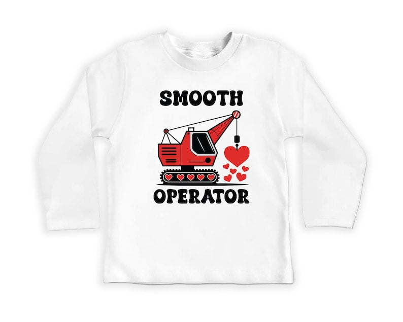 Construction Valentine Baby Bodysuit, First Valentines Day Outfit