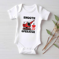 Construction Valentine Baby Bodysuit, First Valentines Day Outfit