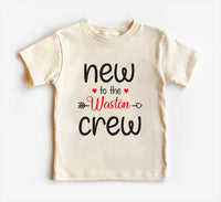 Personalized New to the Crew Baby Bodysuit, Baby Outfit for Boys or Girls
