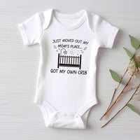 Just Moved Out of My Mom’s Place Baby Bodysuit, Adorable Baby Gift