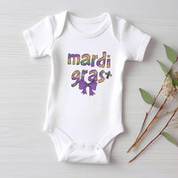 Mardi Gras Coquette Baby Shirt, Mardi Gras Baby Clothing