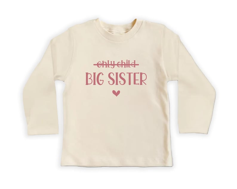 Big Sister Baby Sweatshirt, Pregnancy Announcement Crew Neck for Girls