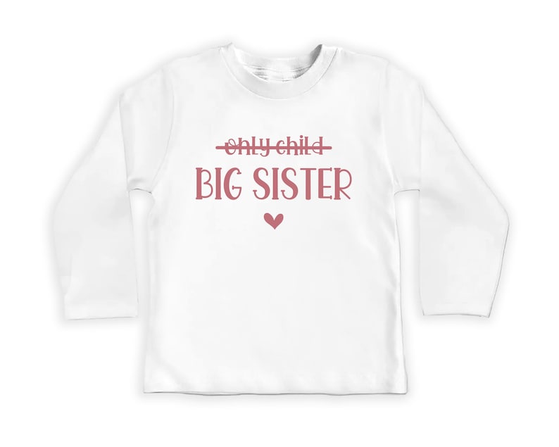 Big Sister Baby Sweatshirt, Pregnancy Announcement Crew Neck for Girls