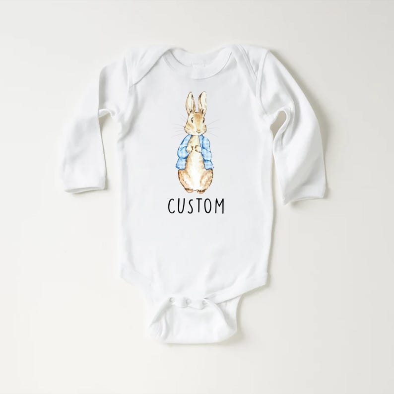 Personalized Name Bunny Baby Sweatshirt, Adorable Rabbit Gift for Newborn