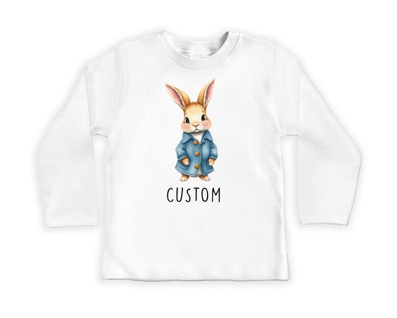Personalized Name Bunny Baby Sweatshirt, Adorable Rabbit Gift for Newborn