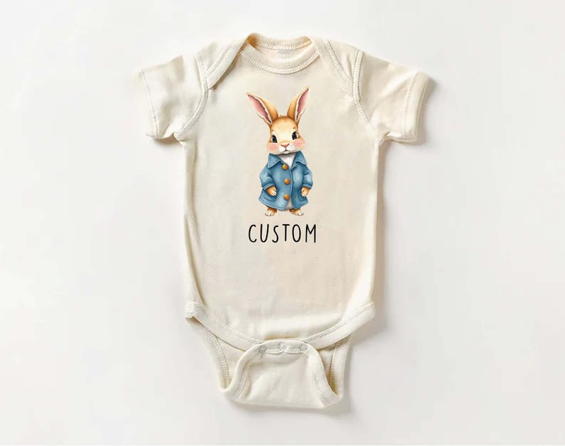 Personalized Name Bunny Baby Sweatshirt, Adorable Rabbit Gift for Newborn