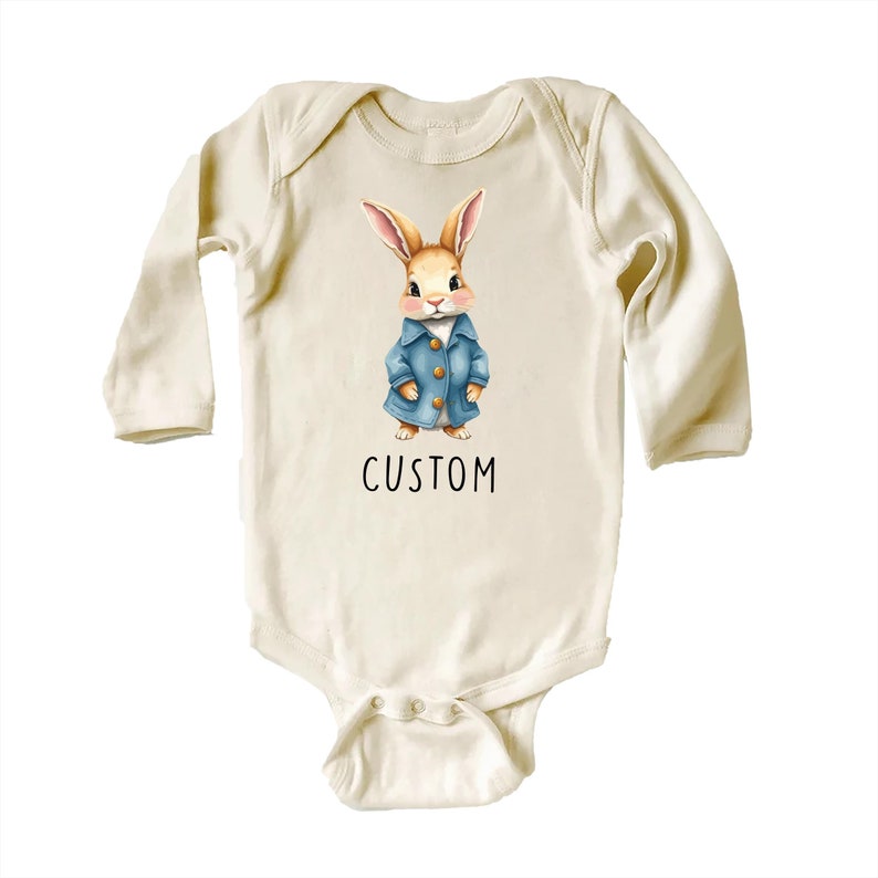 Personalized Name Bunny Baby Sweatshirt, Adorable Rabbit Gift for Newborn
