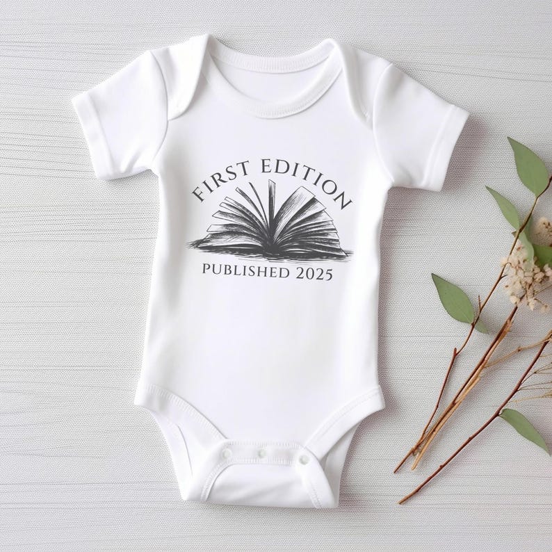 First Edition Baby Shirt, Littlest Book Club Member Outfit