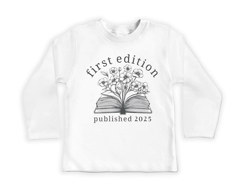 First Edition Baby Shirt, Littlest Book Club Member Outfit