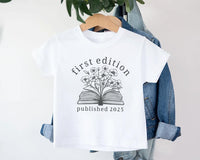 First Edition Baby Shirt, Littlest Book Club Member Outfit