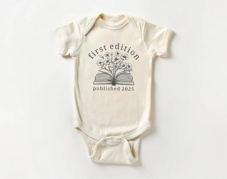First Edition Baby Shirt, Littlest Book Club Member Outfit