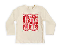 Stealin’ Hearts and Bustin’ Farts Baby Bodysuit