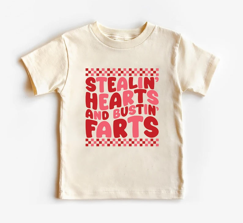 Stealin’ Hearts and Bustin’ Farts Baby Bodysuit