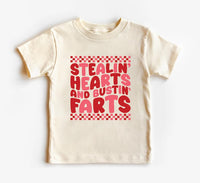 Stealin’ Hearts and Bustin’ Farts Baby Bodysuit