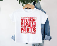 Stealin’ Hearts and Bustin’ Farts Baby Bodysuit