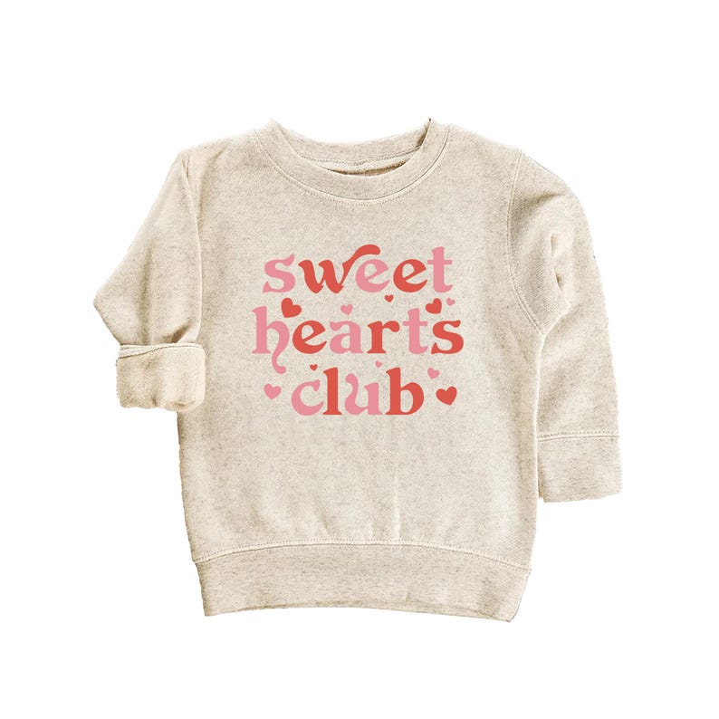 Sweethearts Club Baby Shirt, Cute Pink Valentine Outfit for Girls