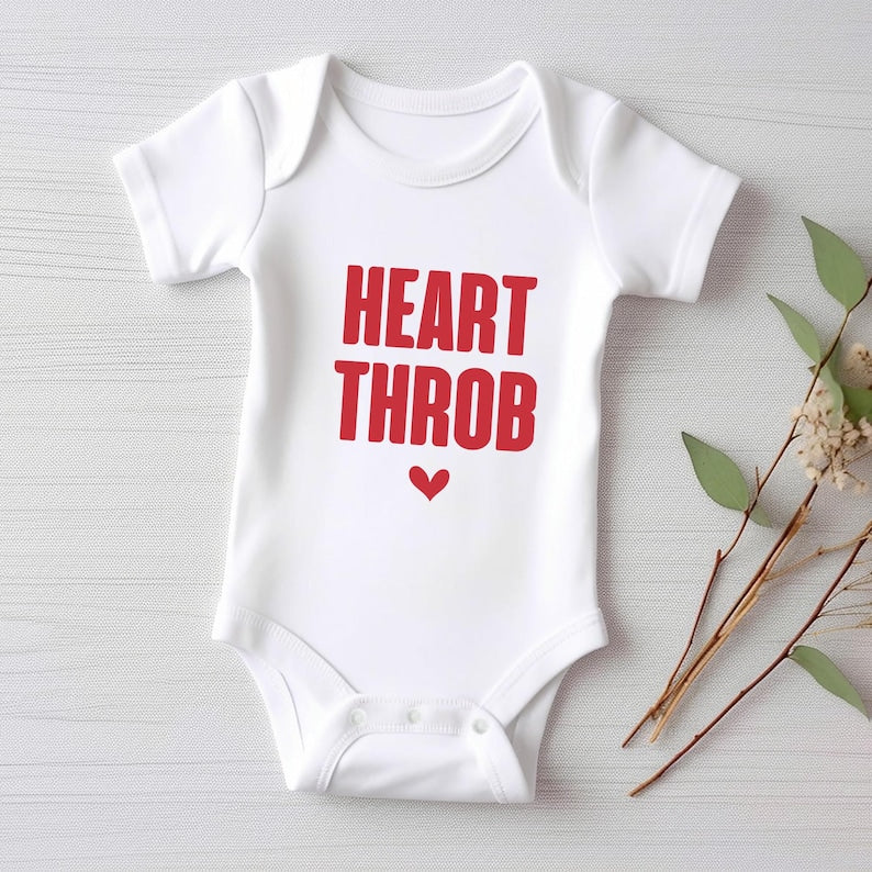 Heart Throb Baby Bodysuit, Cute Valentine Gift