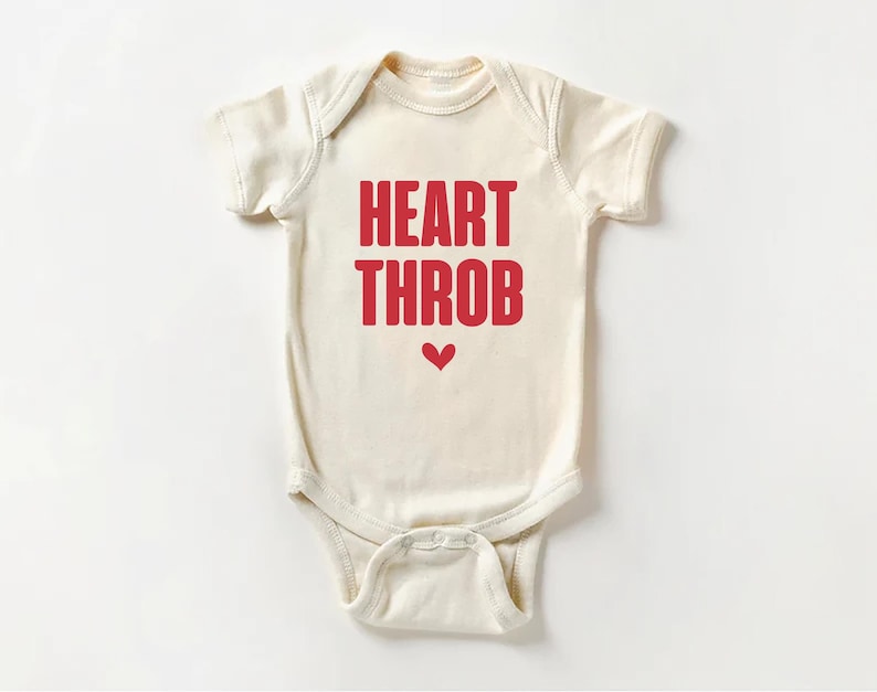 Heart Throb Baby Bodysuit, Cute Valentine Gift
