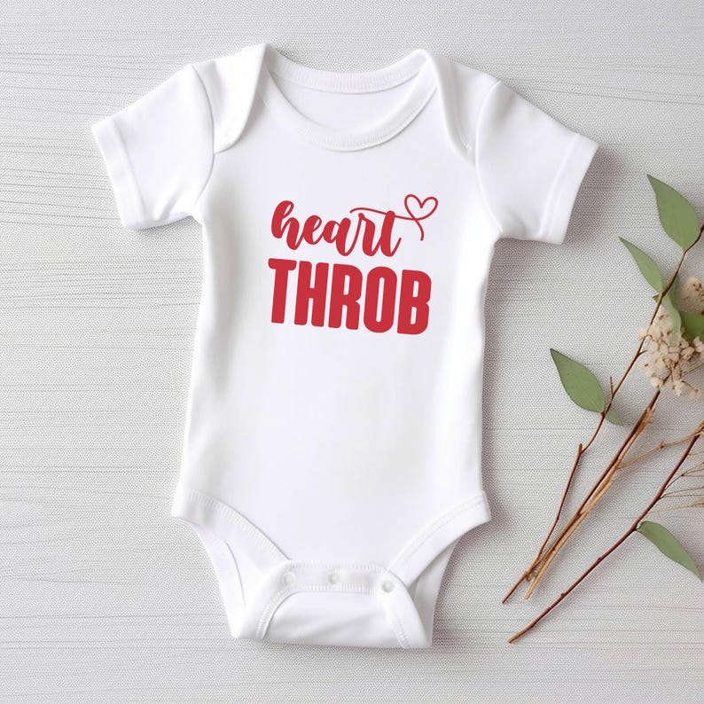 Heart Throb Baby Bodysuit, Cute Valentine Gift