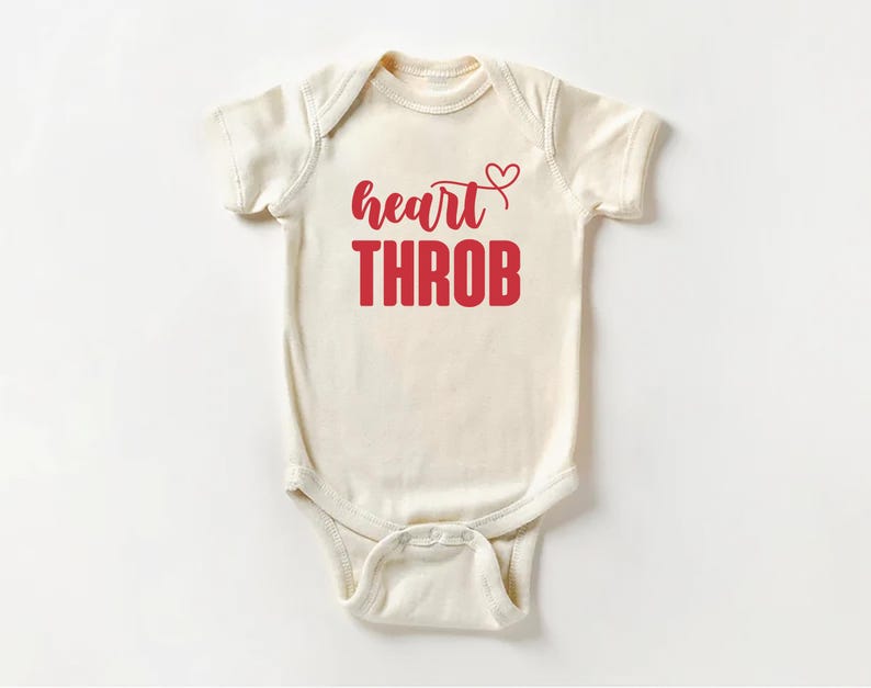Heart Throb Baby Bodysuit, Cute Valentine Gift