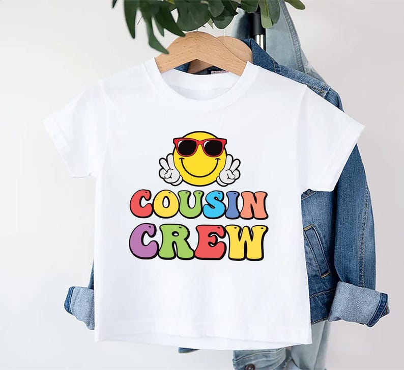Cousin Crew Smiley Face Baby Bodysuit, Cousin Beach Vacation Gift
