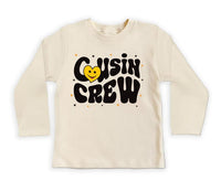 Cousin Crew Smiley Face Baby Sweatshirt, Cousin Beach Vacation Gift
