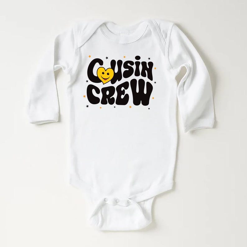Cousin Crew Smiley Face Baby Sweatshirt, Cousin Beach Vacation Gift