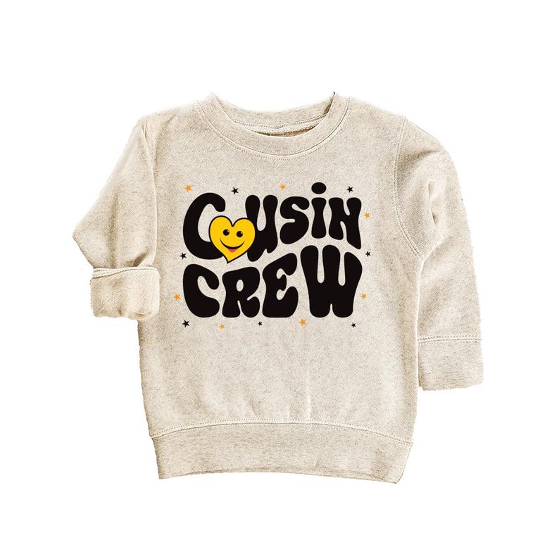 Cousin Crew Smiley Face Baby Sweatshirt, Cousin Beach Vacation Gift