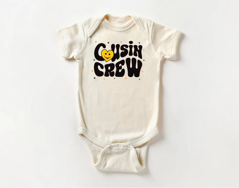 Cousin Crew Smiley Face Baby Sweatshirt, Cousin Beach Vacation Gift